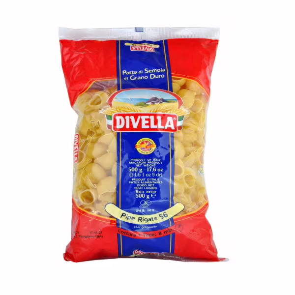 DIVELLA Pipe Rigate No:56 Pasta 500g