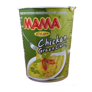 MAMA Instant Cup Nudler Green Curry Smak 70g