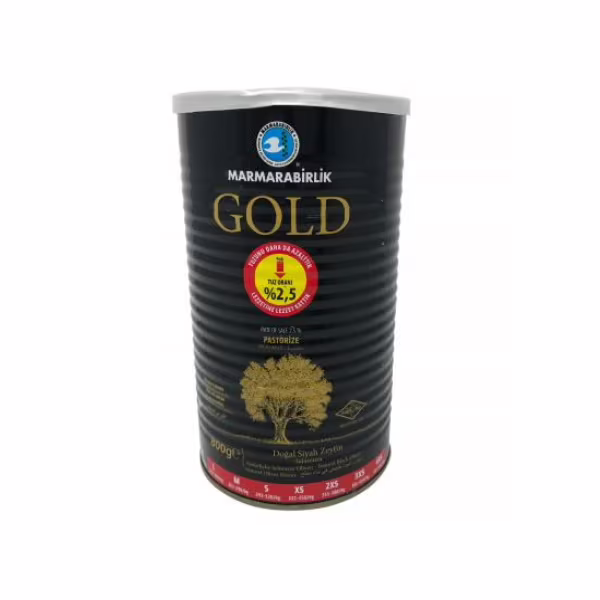 MARMARA BIRLIK Gold Svart Oliven Lite Salt med stein 800g