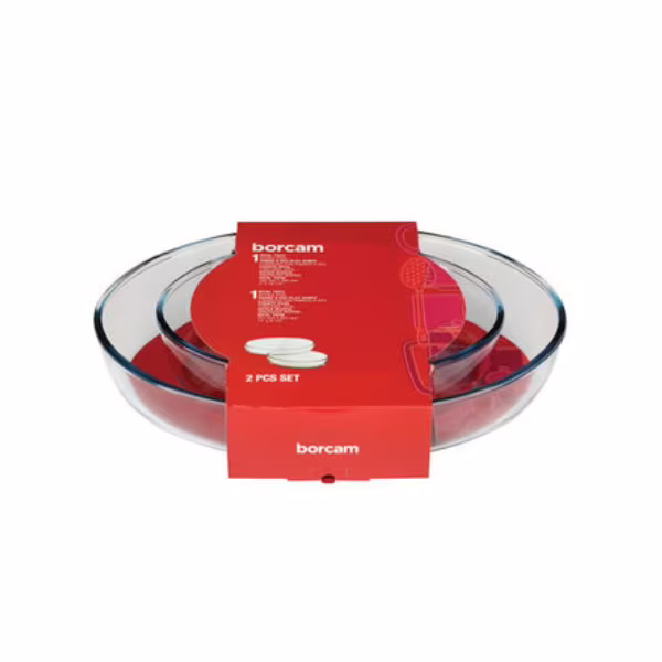 PASABAHCE BORCAM OVAL borosilikatglass 2PCS