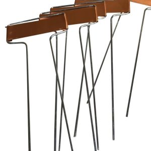 Planteskilt med kobberplate