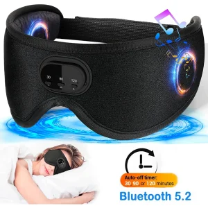 Sov i ro med Sleep Hodetelefoner: 3D Øyemaske med Bluetooth 5.2 og Innebygd Hvit Støy