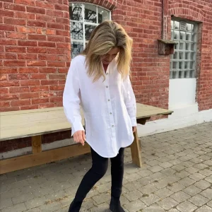 SHIRT, AIRY LINEN, HVIT