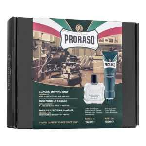 Proraso Duo Pack barberkrem og aftershave balm Eukalyptus og mentol